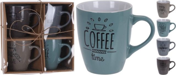 Hrnek COFFEE barevný sd 4ks