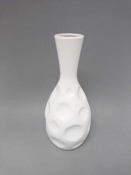 Váza bílá s kolečky menší