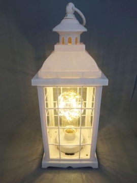Lampa s LED svíčkou bílá