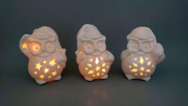 Sova bílá LED menší 2.jakost Sova bílá LED menší 2.jakost