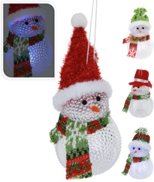 Sněhulák svítící LED menší