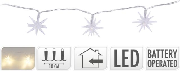 Řetěz hvězdičky 10 LED