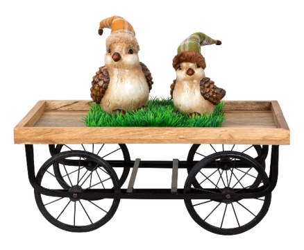Vozík dřevo + kov