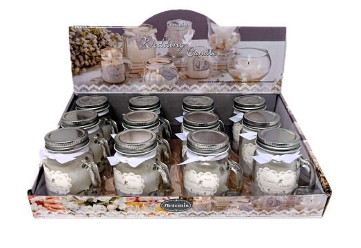 Svíčka vonná ve skle bílá