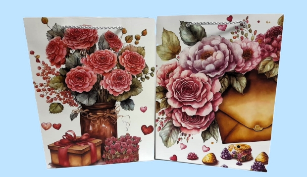 Taška motiv pivoňky střední