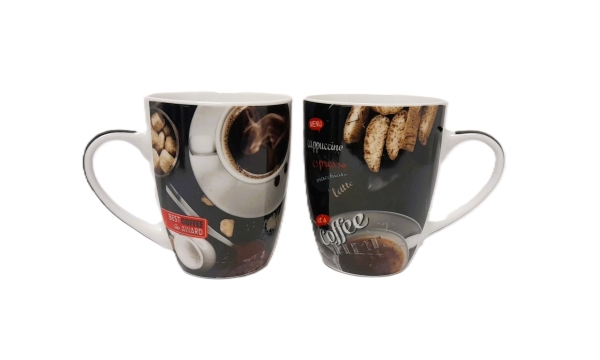 Hrnek černá motiv káva 325ml Hrnek černá motiv káva 325ml