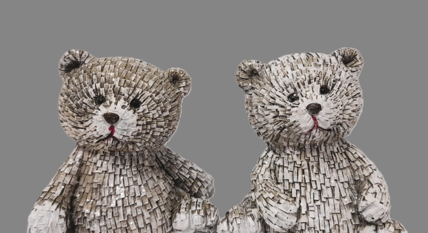 Medvěd šedobílý velký 2 druhy