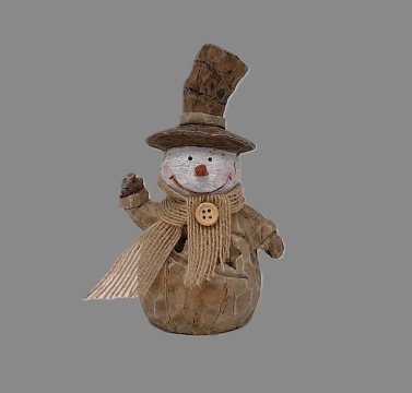 Sněhulák v klobouku svítící menší