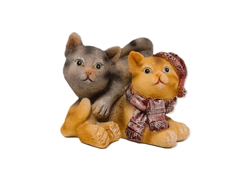 Kočky pár šedá a zrzavá