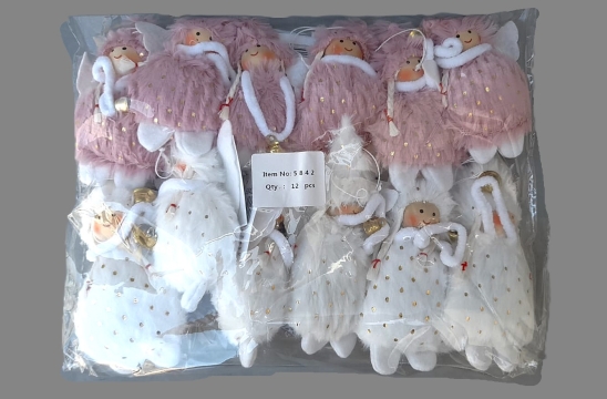 Anděl se zvonkem závěsný 2 druhy