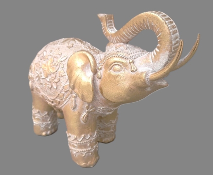 Slon zdobený zlatý 2 druhy velký
