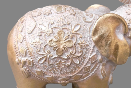 Slon zdobený zlatý 2 druhy velký