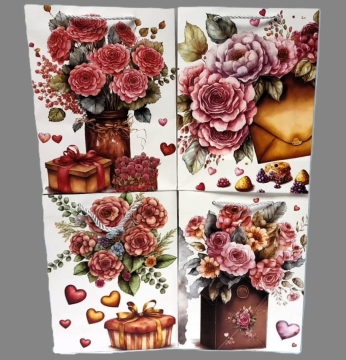 Taška motiv pivoňky střední