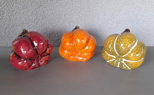 Dýně 3 barvy lesklá menší – 11x10 cm