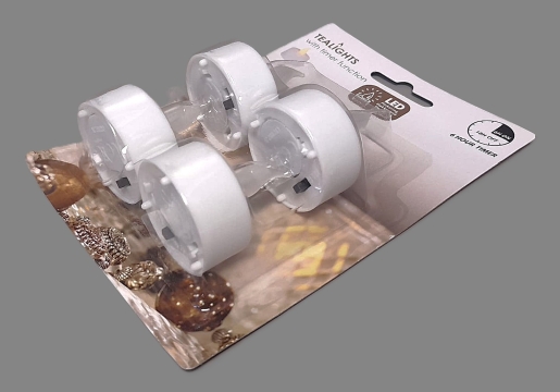 Svíčka čajovka LED sd 4ks – 5x3,5 cm
