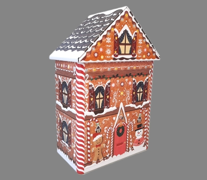 Domek vánoční motiv dóza – 22x14 cm