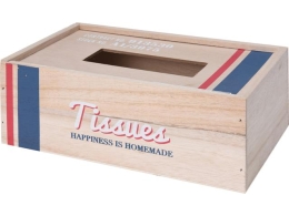 Krabička na ubrousky dřevo s proužk