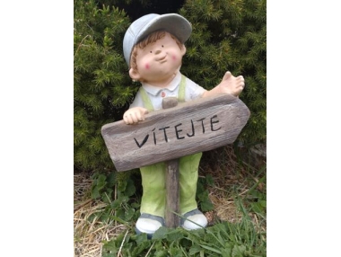 Kluk s cedulí "Vítejte" MG 2.jakost