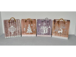 Taška vánoční - design dřevo mini