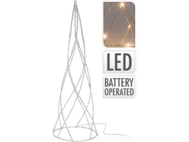 Pyramida svítící LED stříbrná menší