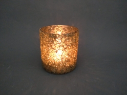 Kalíšek na svíčku zlatý střední