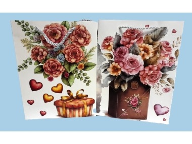 Taška motiv pivoňky střední