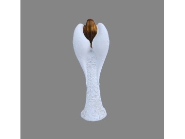 Anděl bílý květinové šaty 15cm