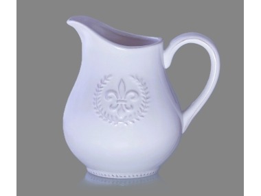 Džbán bílý s ornamentem