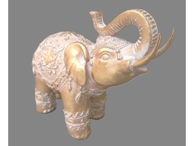 Slon zdobený zlatý 2 druhy velký