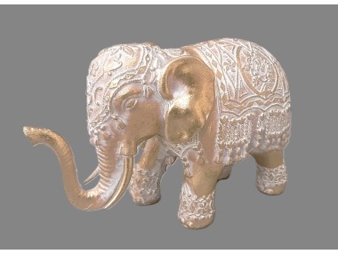 Slon zdobený zlatý 2 druhy velký