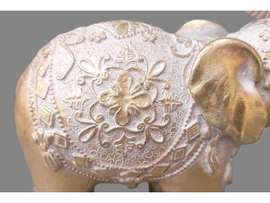Slon zdobený zlatý 2 druhy velký