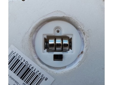 Dýně bílá zlatá stopka LED střední