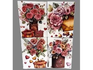 Taška motiv pivoňky střední