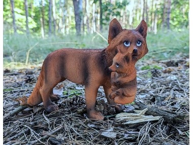 Liška s mládětem