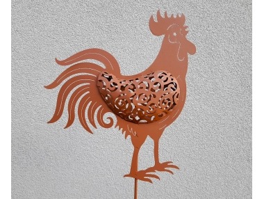 Zápich kohout rezavý design