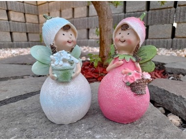 Holčička růžová+zelená 2 druhy