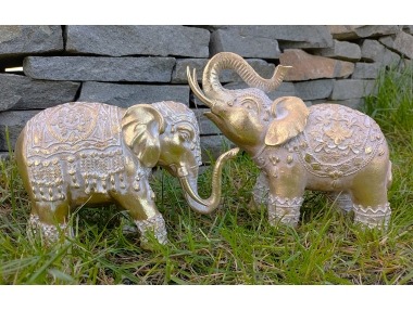 Slon zdobený zlatý 2 druhy velký