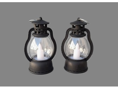 Lucerna černá LED kulatá Lucerna černá LED kulatá