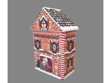 Domek vánoční motiv dóza – 22x14 cm
